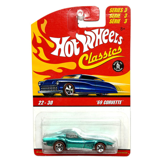 Hot Wheels Classics Series 3 1969 Chevrolet Corvette 1:64 Diecast Green