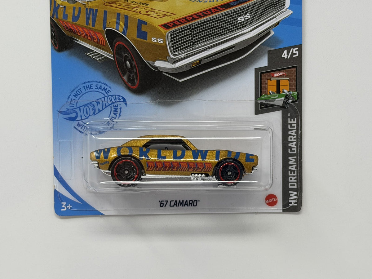 Hot Wheels HW Dream Garage 1967 Chevrolet Camaro 1:64 Diecast Gold USA Card
