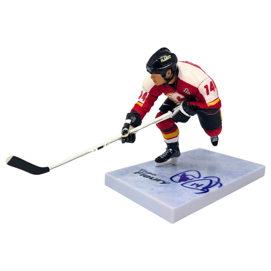 McFarlane NHL Theo Fleury Calgary Flames Figure Auto Signed