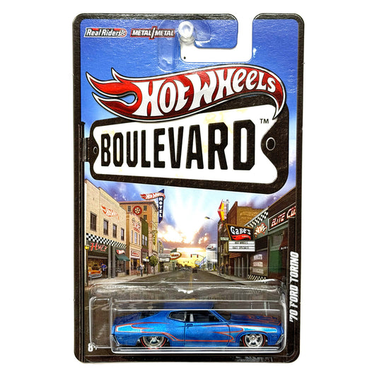 Hot Wheels Boulevard 1970 Ford Torino 1:64 Diecast Real Riders