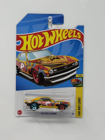 Hot Wheels HW Art Cars 1968 COPO Camaro 1:64 Diecast Yellow