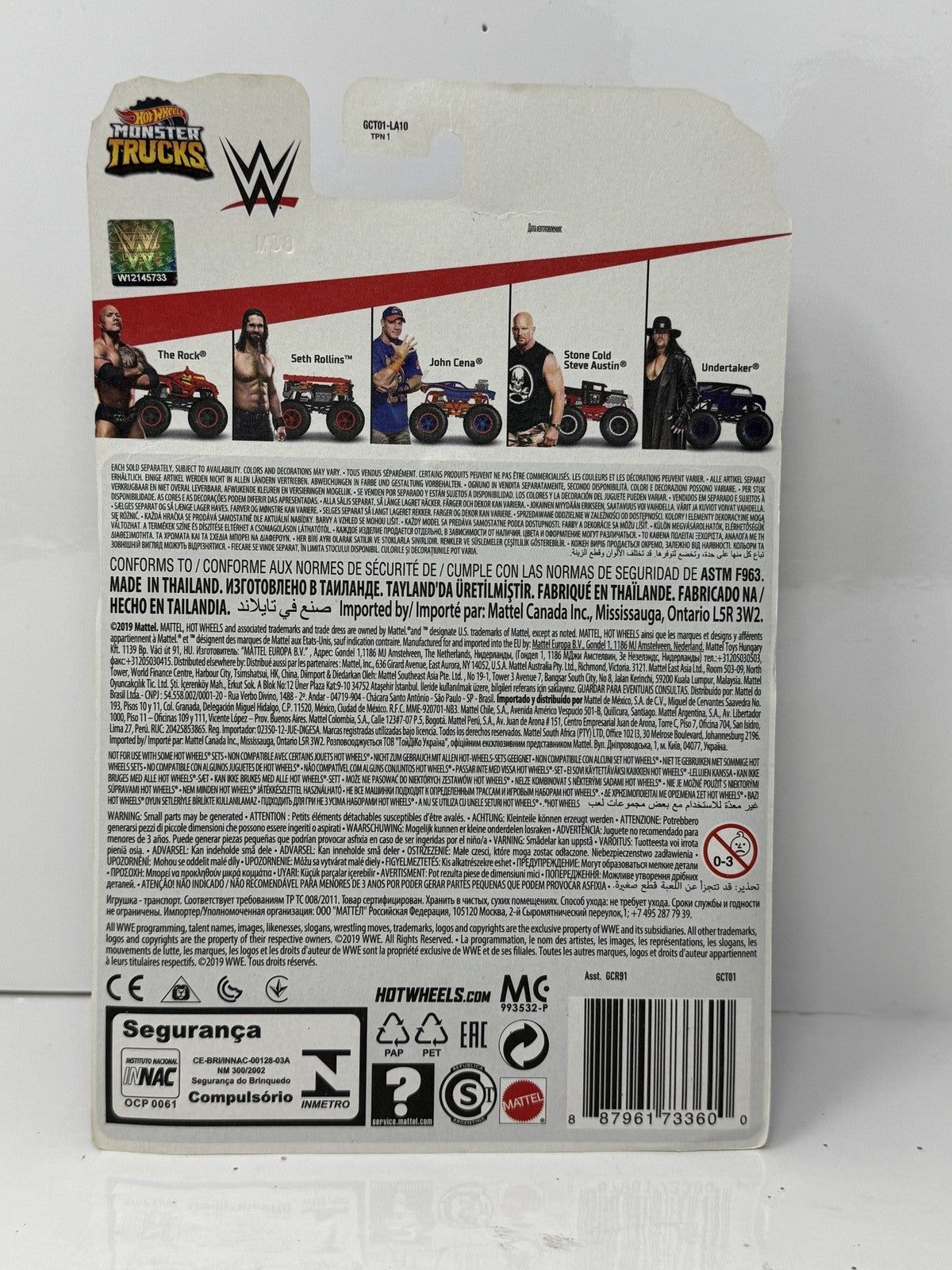 Hot Wheels Monster Trucks WWE Sasha Banks 1:64 Diecast Red and Blue