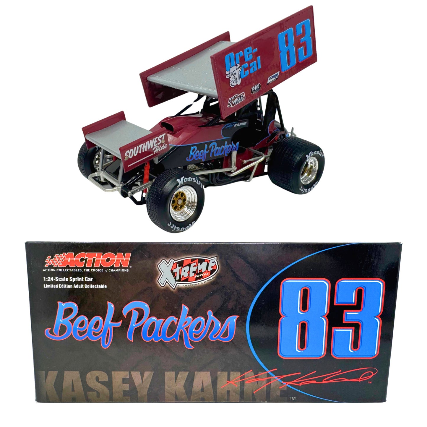 Action NASCAR Kasey Kahne #83 Beef Packers 2003 Sprint Car Xtreme 1:24 Diecast
