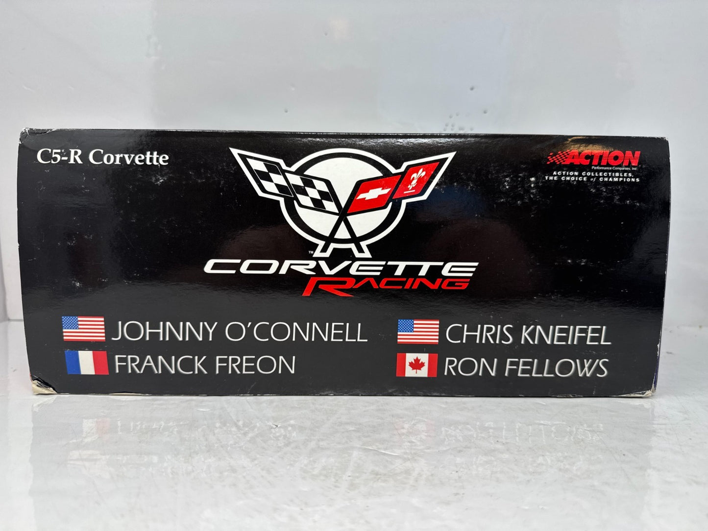 Action Racing #2 Ron Fellows GM 2001 Corvette C5R RACED VERSION 1:18 Diecast