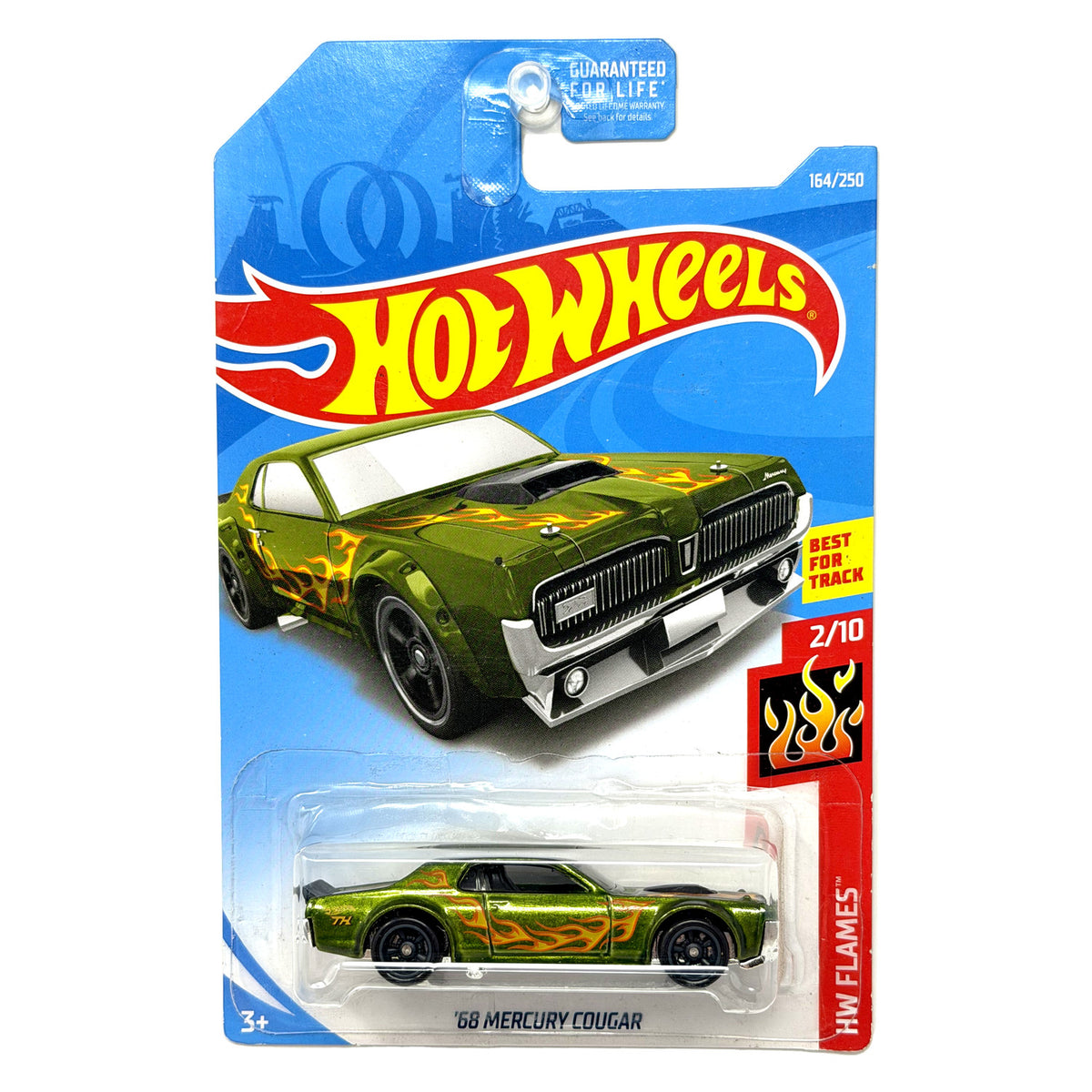 Hot Wheels Super Treasure Hunt 1968 Mercury Cougar HW Flames 1:64 Diecast STH