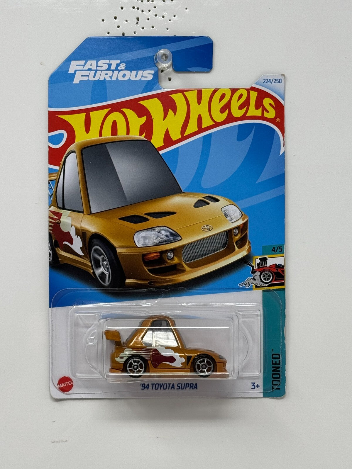 Hot Wheels Tooned 1994 Toyota Supra Fast & Furious JDM 1:64 Diecast Gold