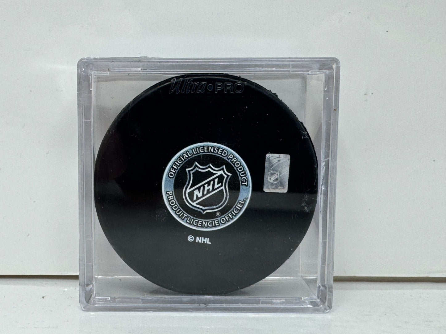 Curtis McElhinney Toronto Maple Leafs Signed NHL Autograph Puck Silver Auto V2