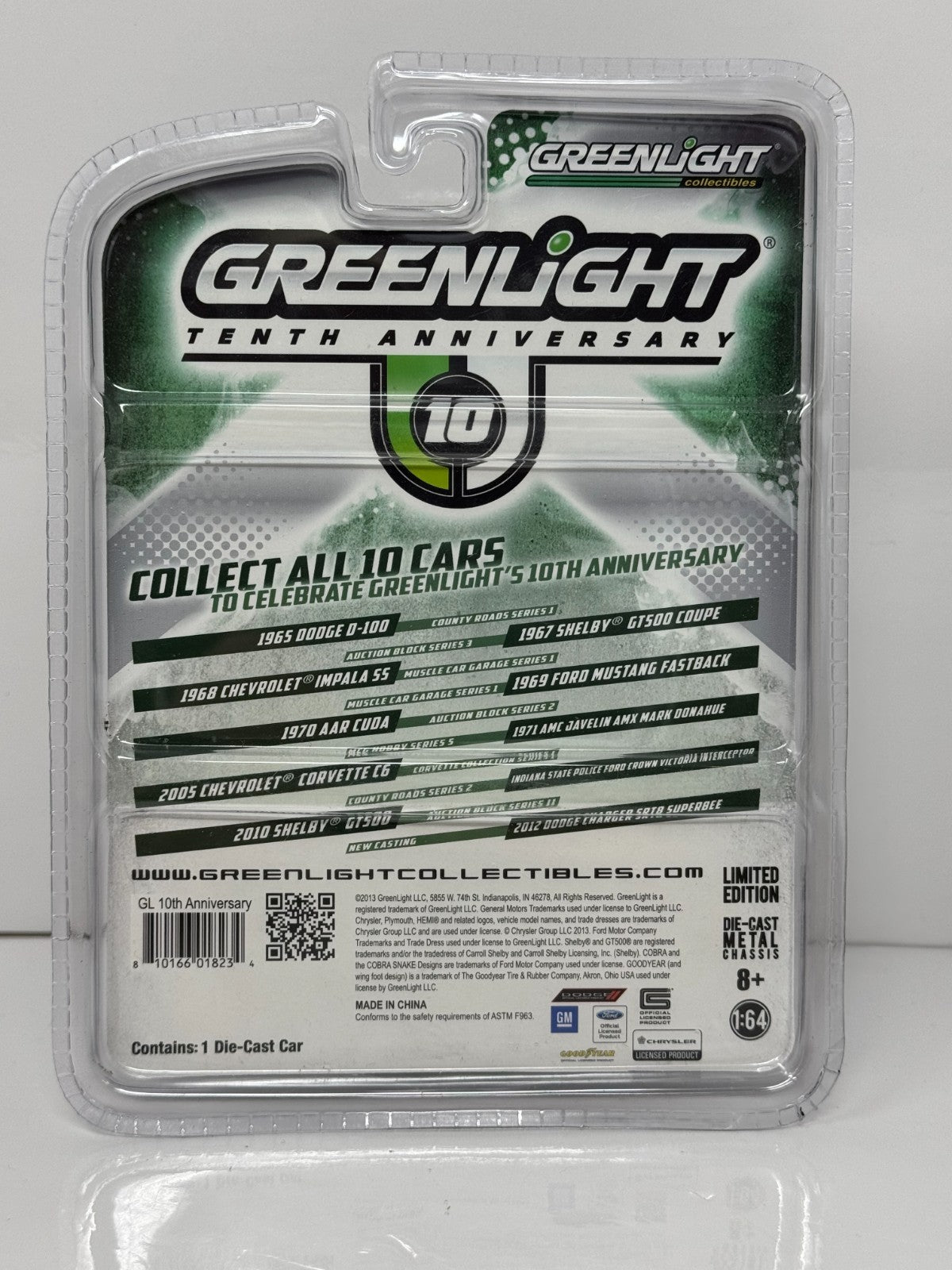 Greenlight Tenth Anniversary 10th 1970 AAR Cuda 1:64 Diecast