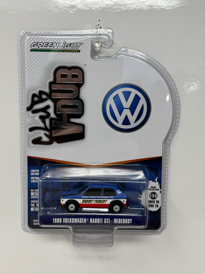 Greenlight Club V-Dub 1980 Volkswagen Rabbit GTI Widebody 1:64 Diecast