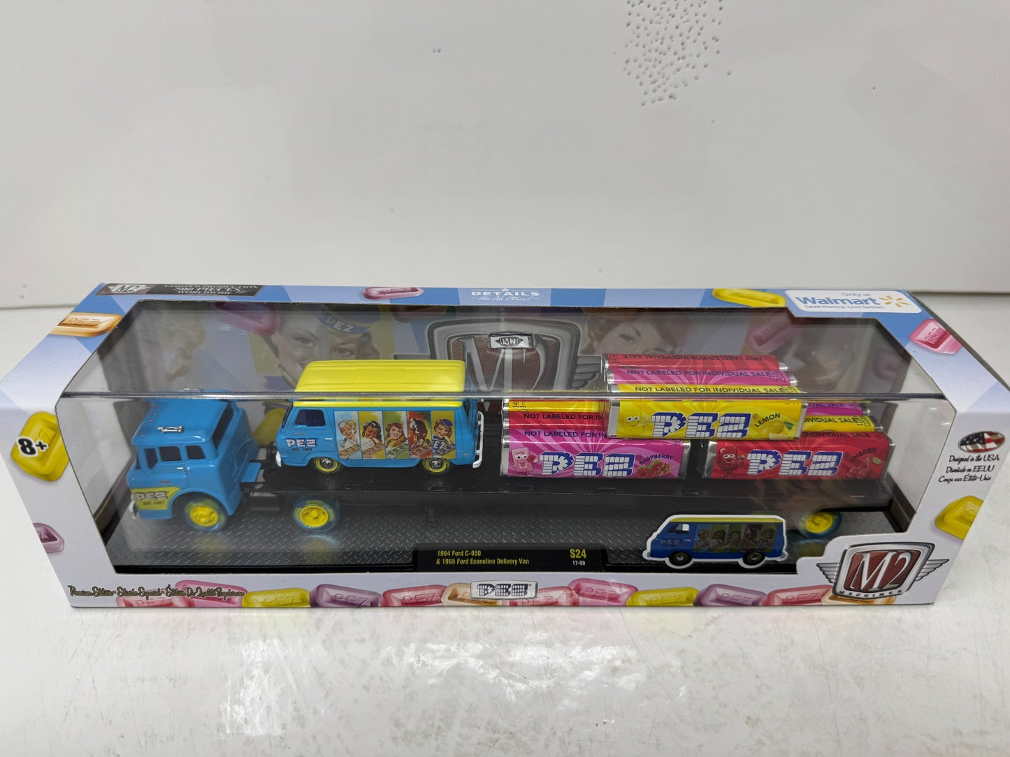 M2 Machines Auto Haulers 1965 Ford Econoline Delivery Van PEZ 164 Diecast Custom
