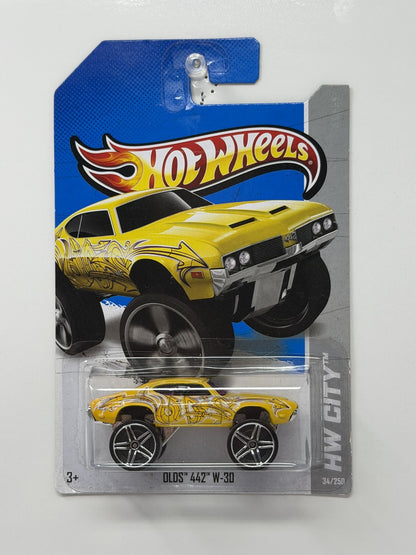 Hot Wheels HW City Oldsmobile 442 W-30 1:64 Diecast Yellow