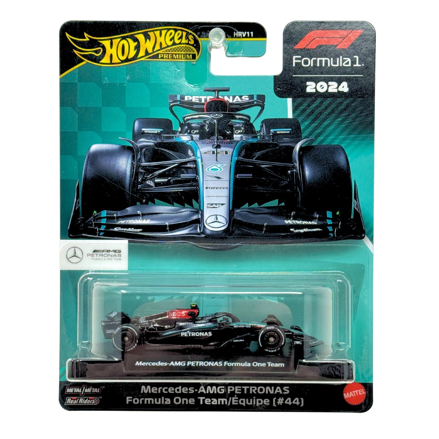 Hot Wheels Premium Formula 1 Mercedes-AMG Petronas F1 Team #44 1:64 Diecast