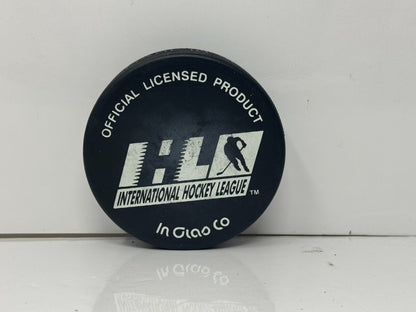 Bill Armstrong Detroit Vipers Signed Hockey Autograph Puck Blue Auto