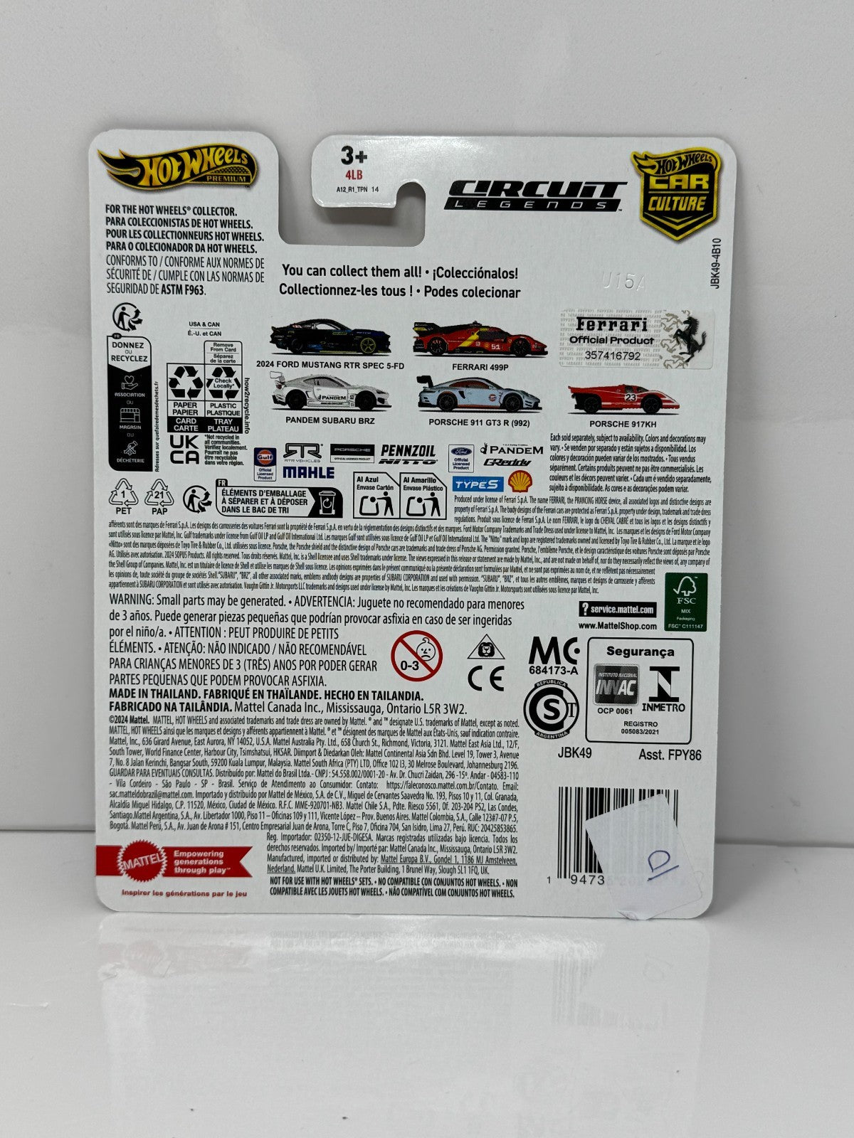 Hot Wheels Premium Circuit Legends Ferrari 499P 1:64 Diecast