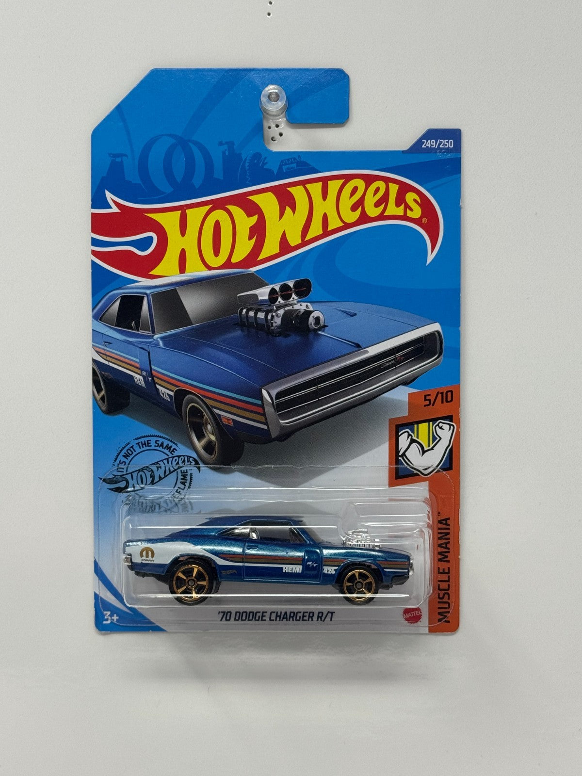 Hot Wheels Muscle Mania 1970 Dodge Charger RT 1:64 Diecast Blue V2