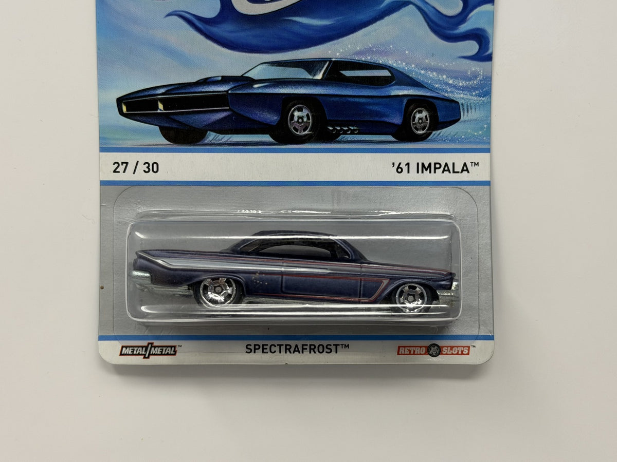 Hot Wheels Cool Classics 1961 Chevrolet Impala Spectrafrost 1:64 Diecast