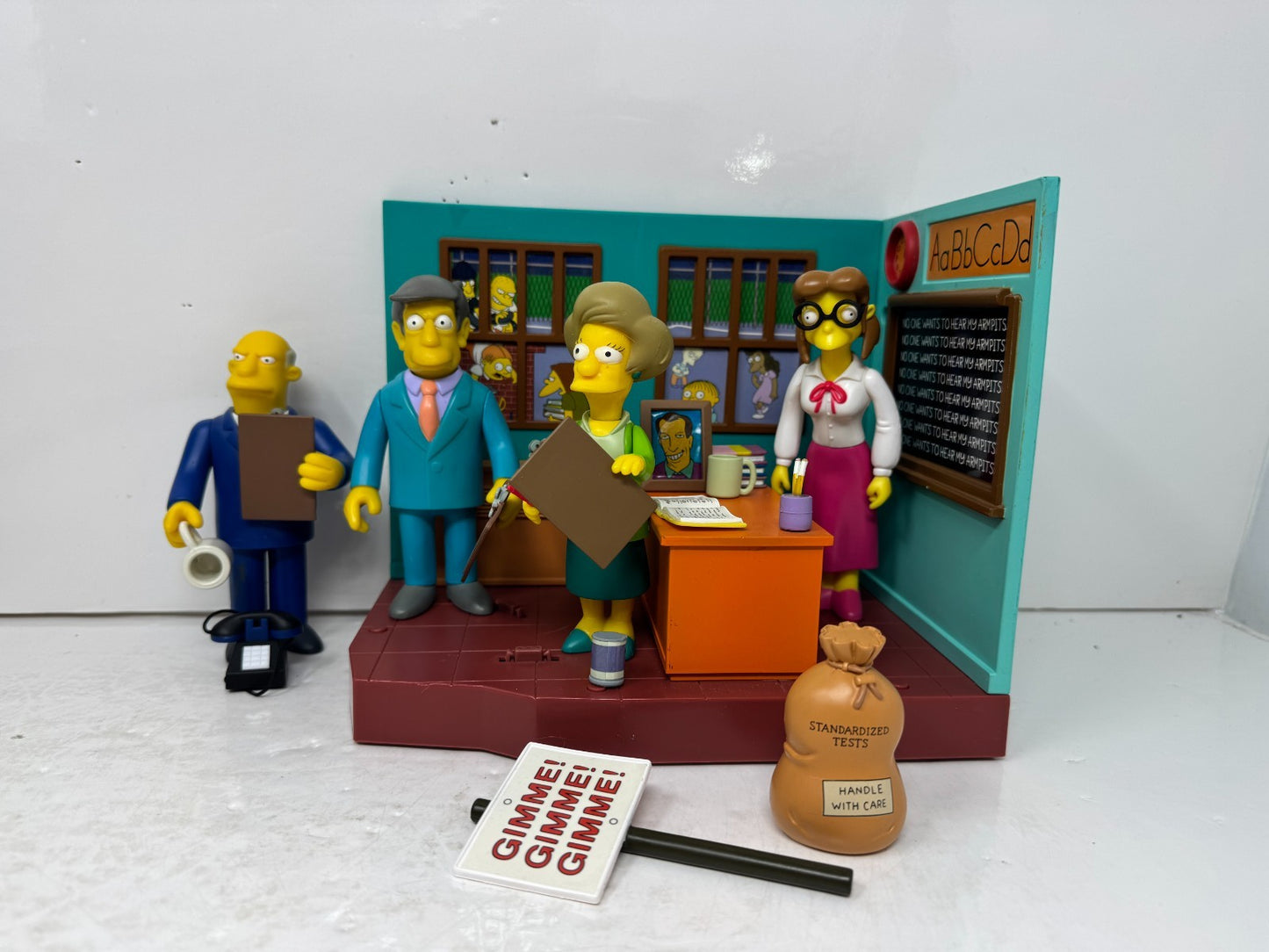Simpsons World of Springfield Elementary School Staff Playmates Playset Diorama