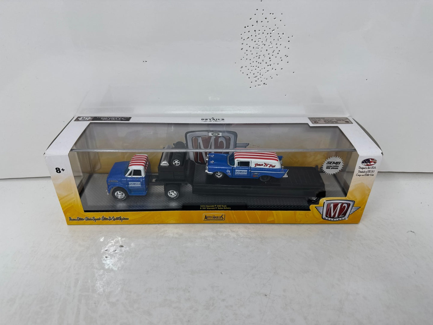 M2 Auto Haulers Chevy C-60 Truck & 1957 Chevy Sedan Delivery SEMA 1:64 Diecast