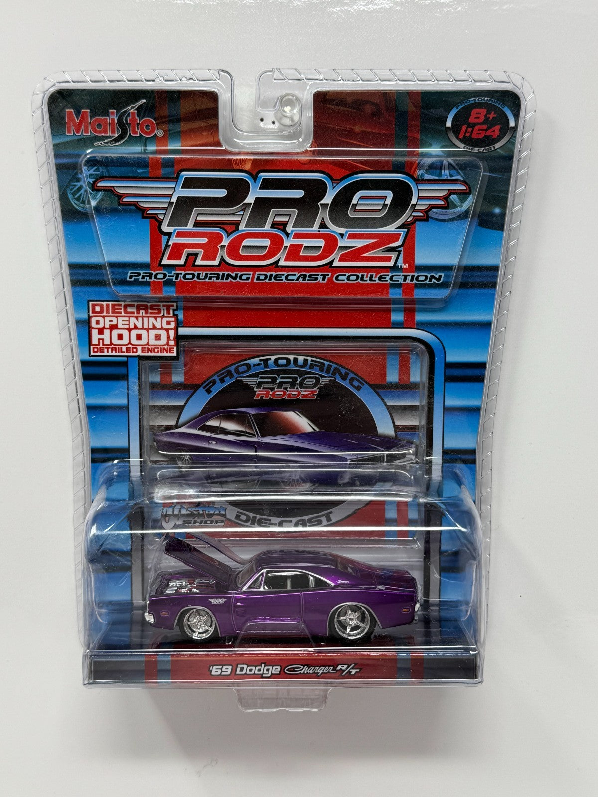 Maisto Pro Rodz 1969 Dodge Charger R/T Purple 1:64 Diecast