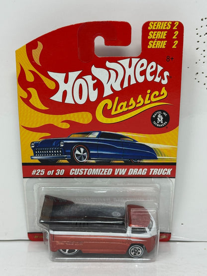 Hot Wheels Classics Customized Volkswagen Drag Truck Red White 1:64 Diecast