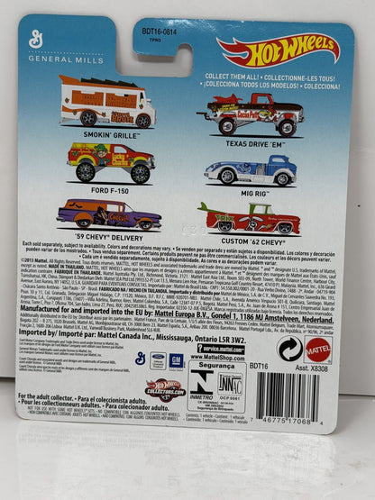 Hot Wheels Count Chocula 1959 Chevy Delivery 1:64 Diecast Real Riders