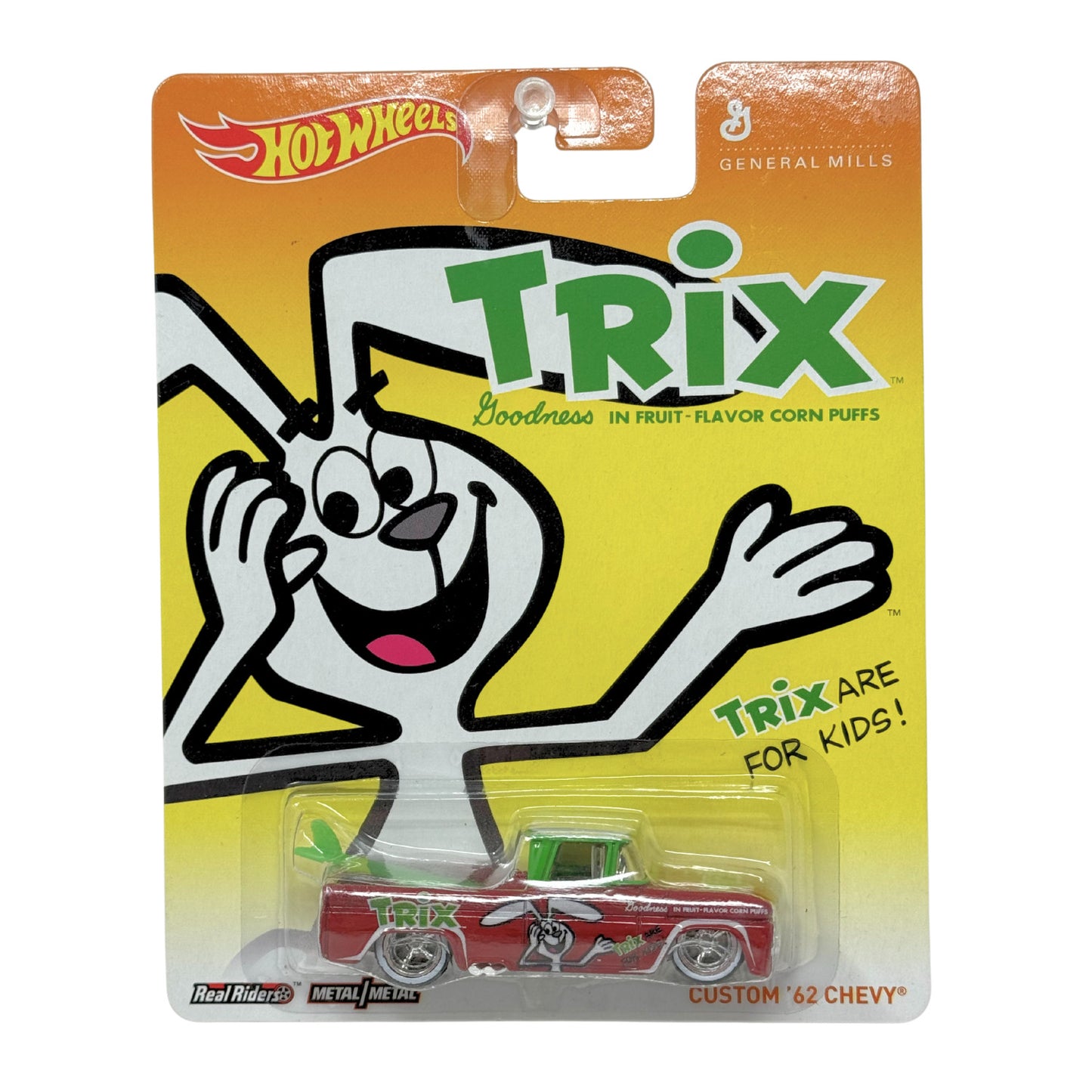 Hot Wheels Trix Custom 1962 Chevy Real Riders 1:64 Diecast General Mills
