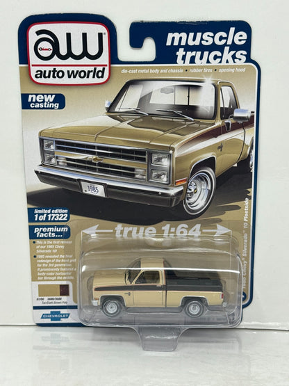 Auto World Muscle Trucks 1985 Chevrolet Silverado 10 Fleetside 1:64 Diecast