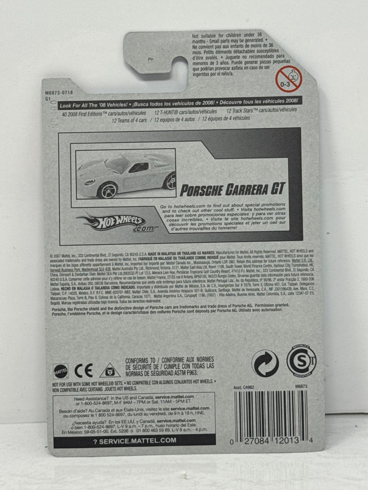 Hot Wheels Exotics Porsche Carrera GT 1:64 Diecast Black