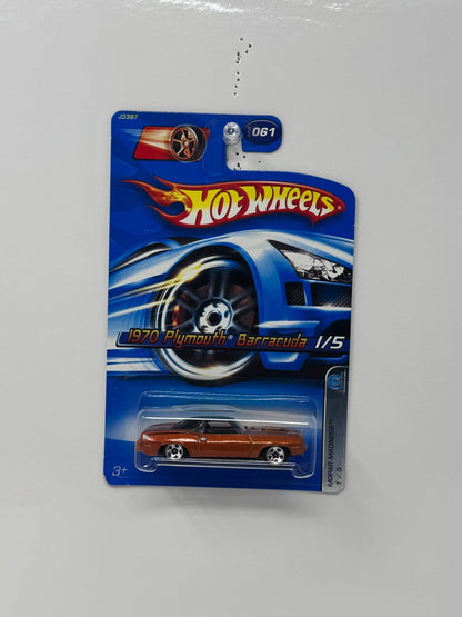 Hot Wheels Mopar Madness 1970 Plymouth Barracuda 1:64 Diecast Bronze V2