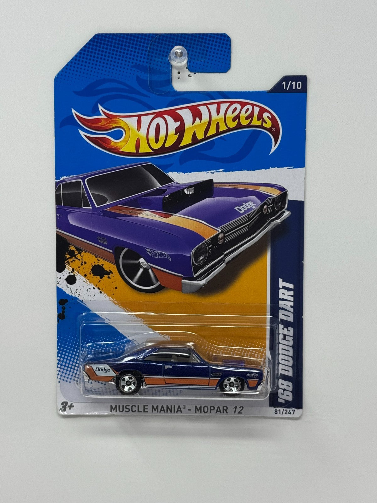 Hot Wheels Muscle Mania Mopar '12 1968 Dodge Dart 1:64 Diecast Purple