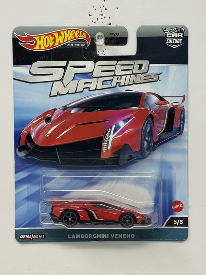 Hot Wheels Premium Speed Machines Lamborghini Veneno 1:64 Diecast