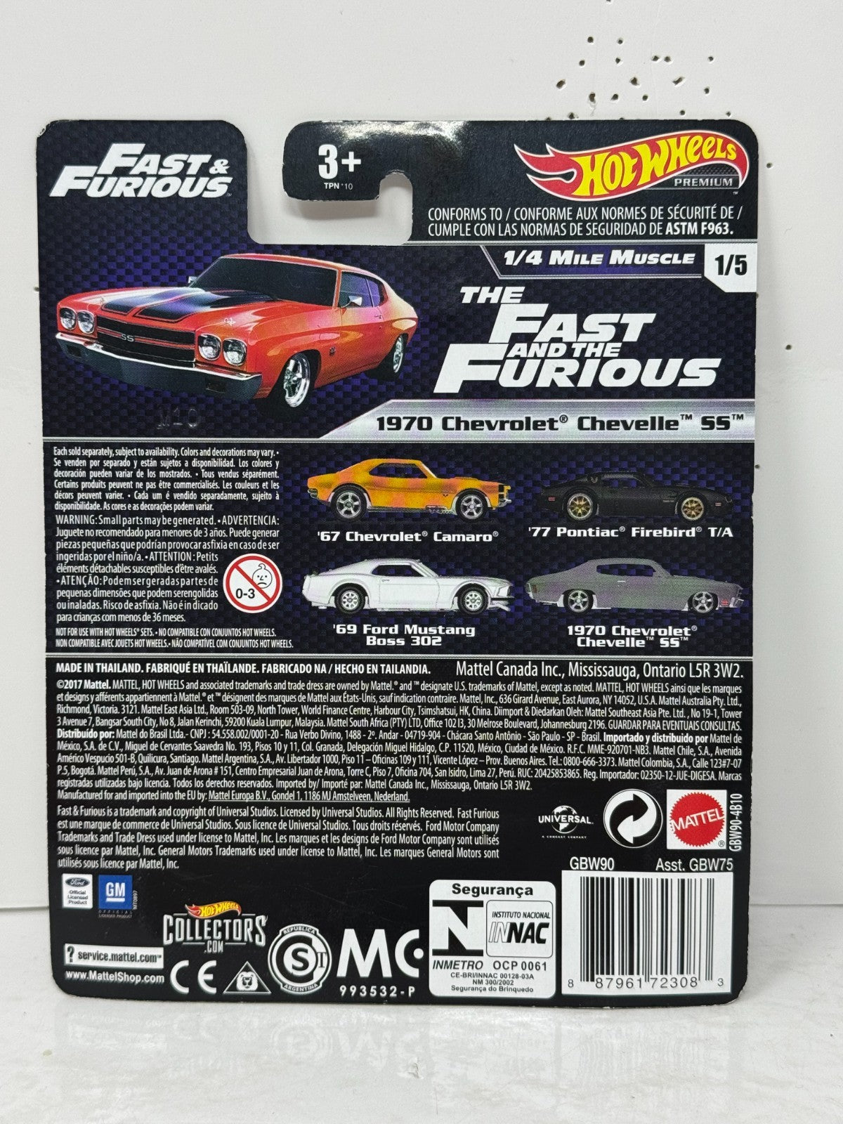 Hot Wheels Premium Fast & Furious 1970 Chevrolet Chevelle SS 1:64 Diecast