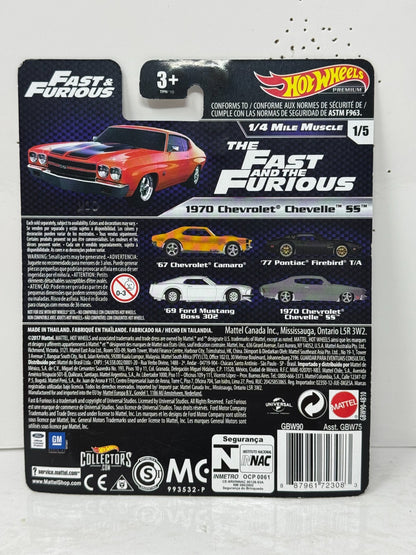 Hot Wheels Premium Fast & Furious 1970 Chevrolet Chevelle SS 1:64 Diecast