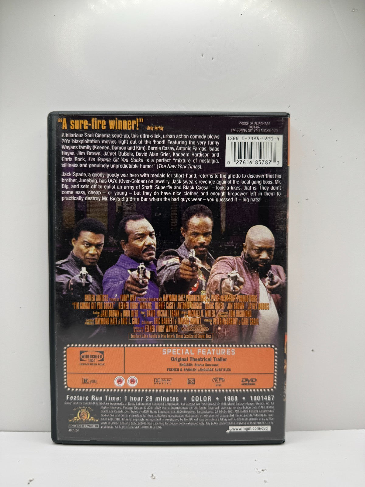 I'm Gonna Git You Sucka (DVD) Keenen Ivory Wayans Comedy