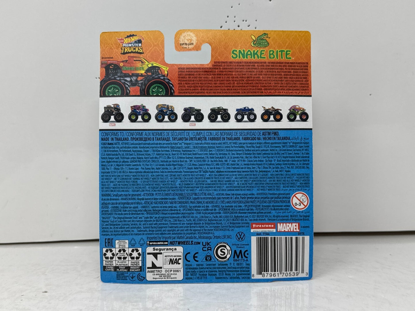 Hot Wheels Monster Trucks Treasure Hunt Snake Bite 1:64 Diecast