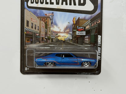 Hot Wheels Boulevard 1970 Ford Torino 1:64 Diecast Real Riders