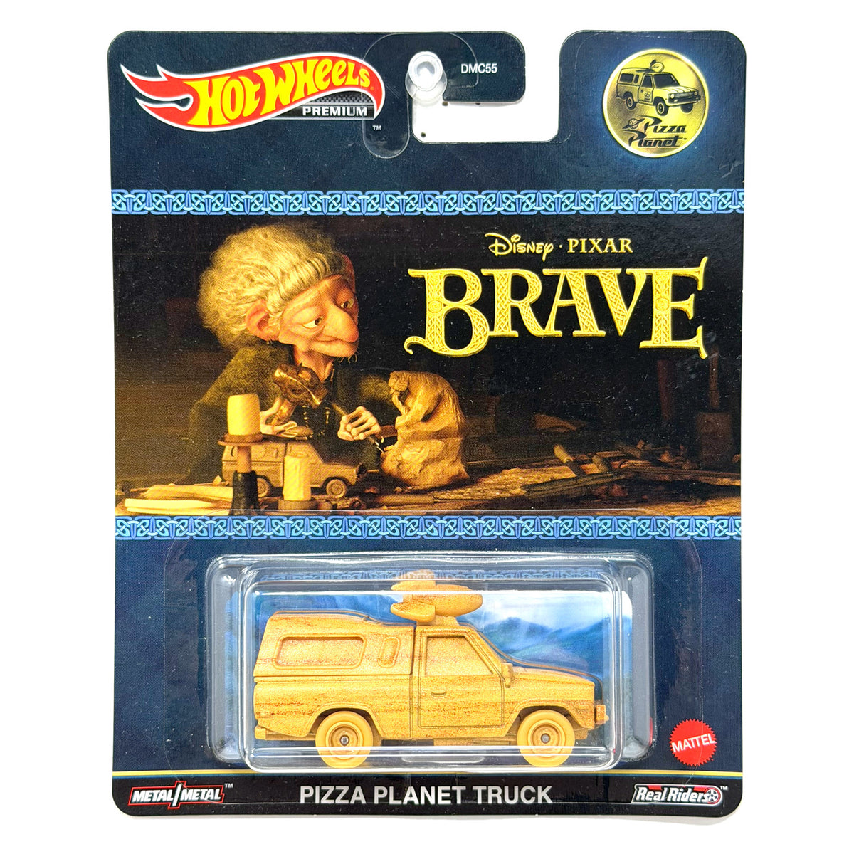 Hot Wheels Premium Disney Pixar Brave Pizza Planet Truck 1:64 Diecast Real Rider