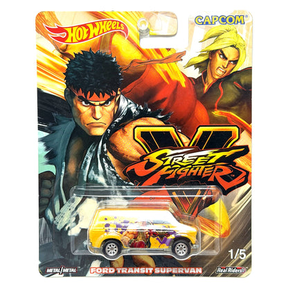 Hot Wheels Street Fighter V Ford Transit Supervan 1:64 Diecast Real Riders
