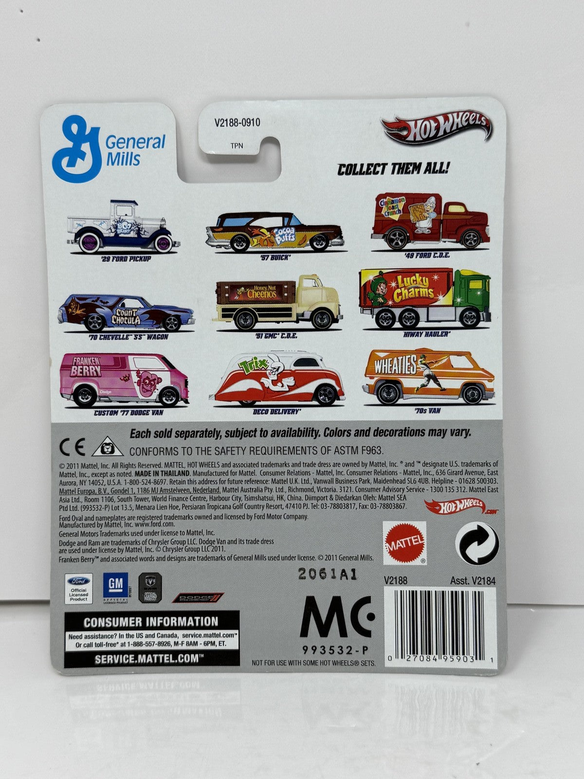 Hot Wheels General Mills Franken Berry 1977 Dodge Van 1:64 Diecast Real Riders