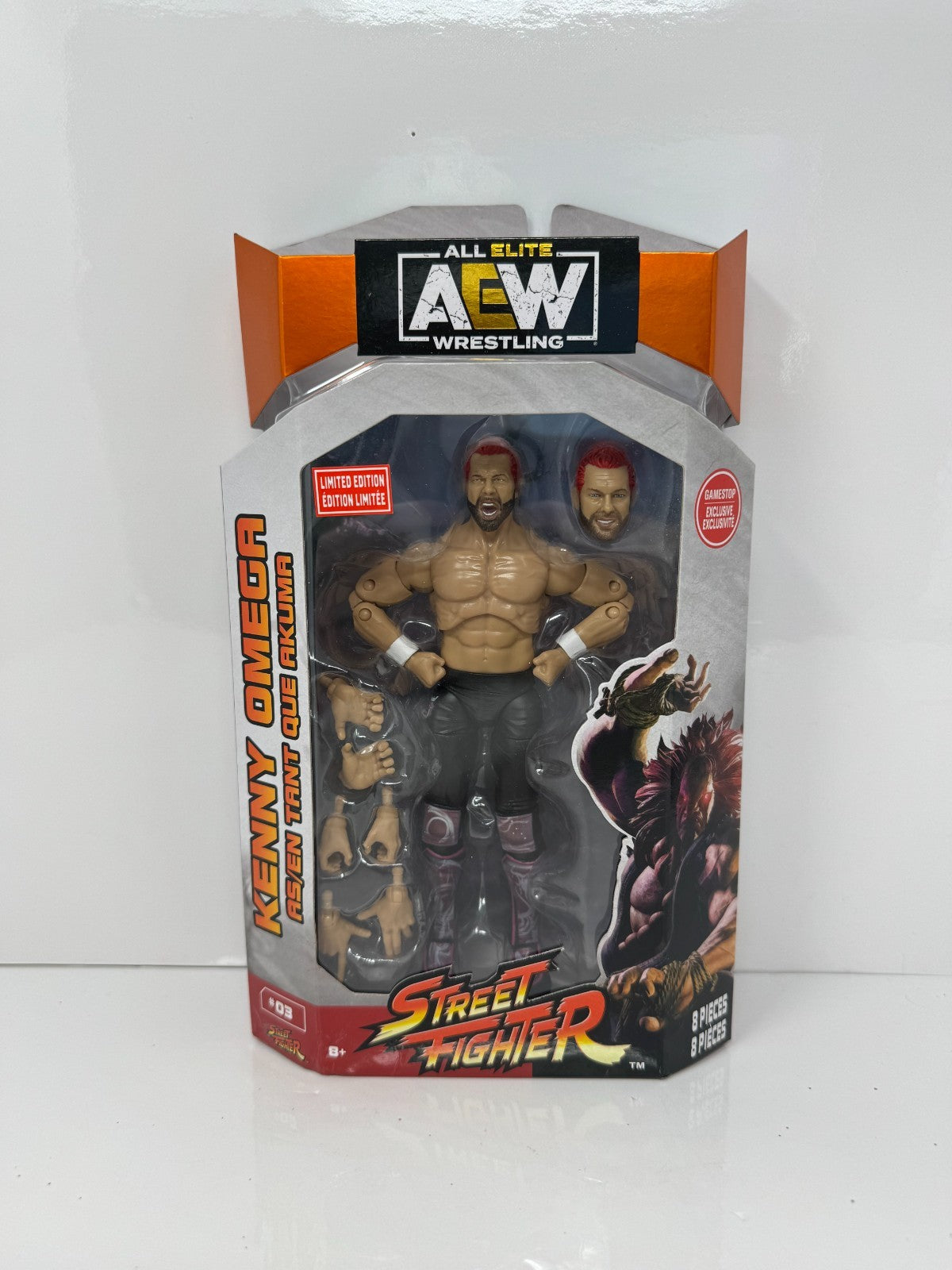 Jazwares AEW Street Fighter Kenny Omega Akuma Action Figure