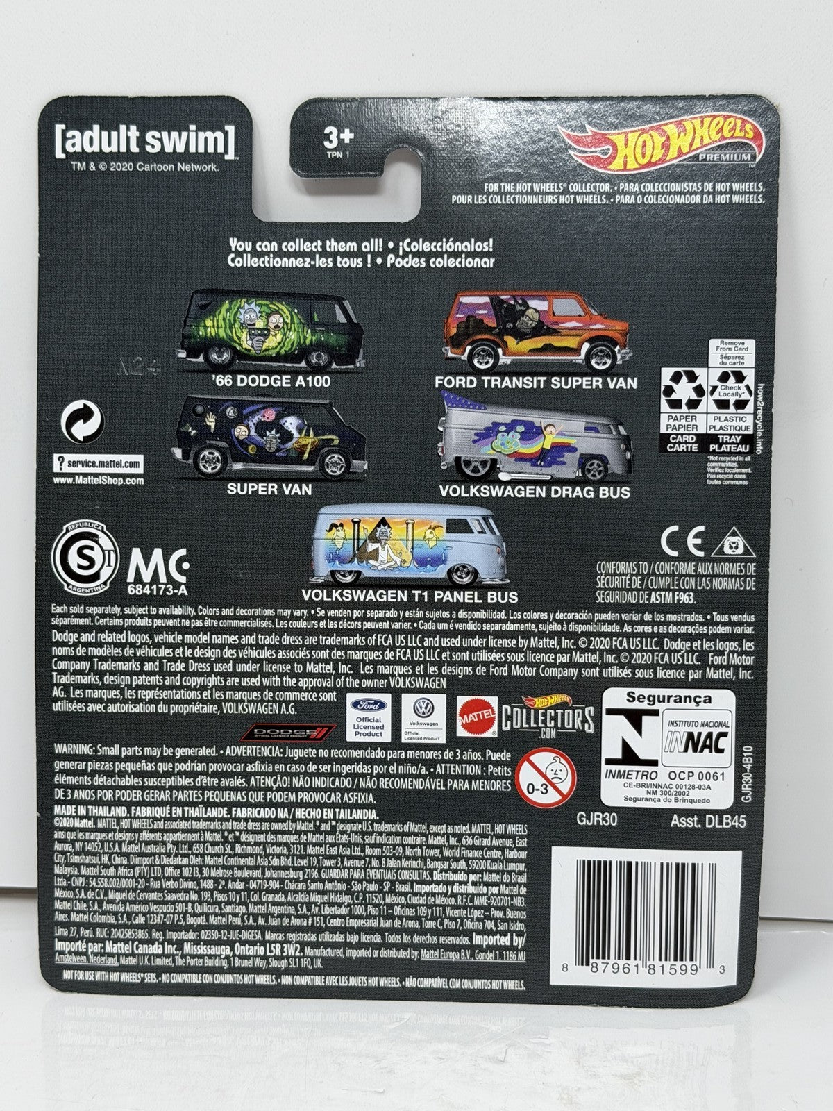 Hot Wheels Premium Rick and Morty 1966 Dodge A100 1:64 Real Riders