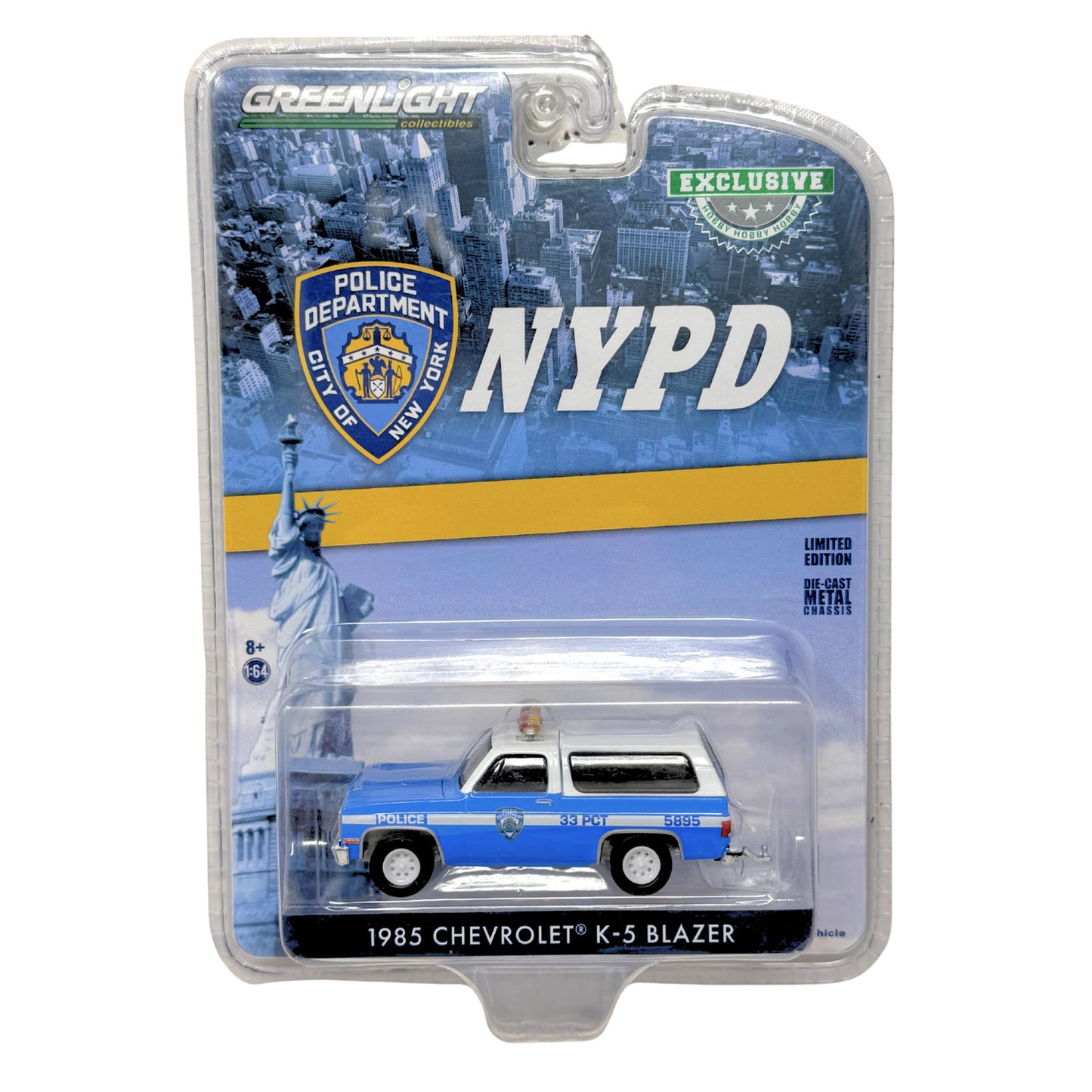 Greenlight NYPD 1985 Chevrolet K-5 Blazer 1:64 Diecast