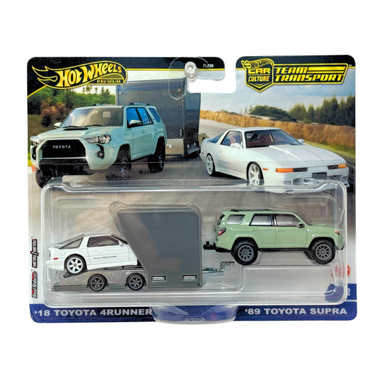 Hot Wheels Premium Team Transport Toyota 4Runner & Toyota Supra 1:64 Diecast