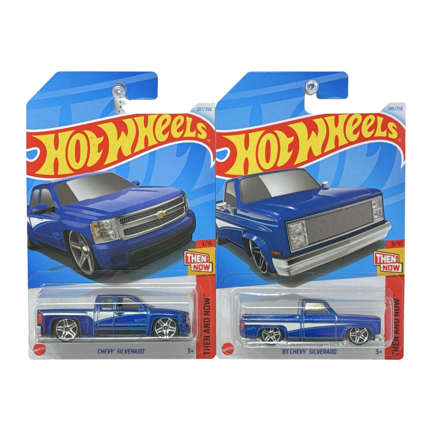 Hot Wheels Then and Now Chevy Silverado 2-Truck Set 1:64 Diecast