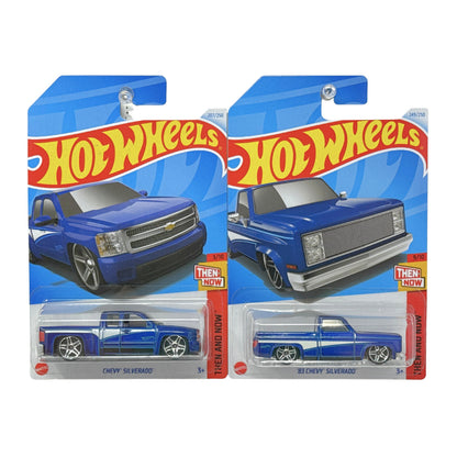 Hot Wheels Then and Now Chevy Silverado 2-Truck Set 1:64 Diecast