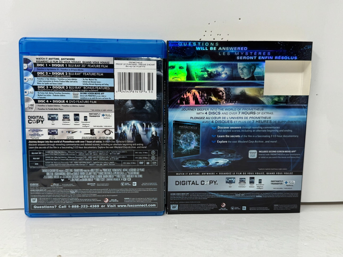 Prometheus (3D Blu-ray) Noomi Rapace Ridley Scott Sci-Fi Horror Thriller