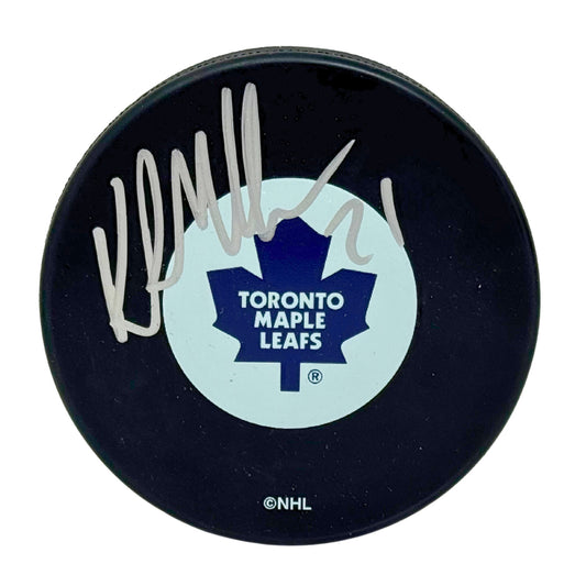 Kirk Muller Toronto Maple Leafs Signed NHL Autograph Puck Silver Auto