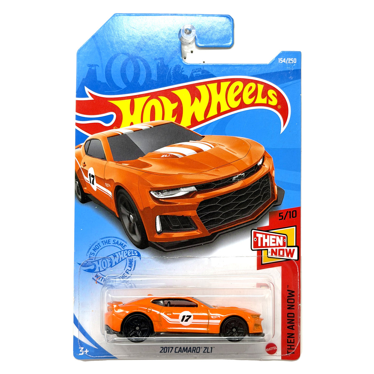 Hot Wheels Then and Now 2017 Chevy Camaro ZL1 1:64 Diecast Orange