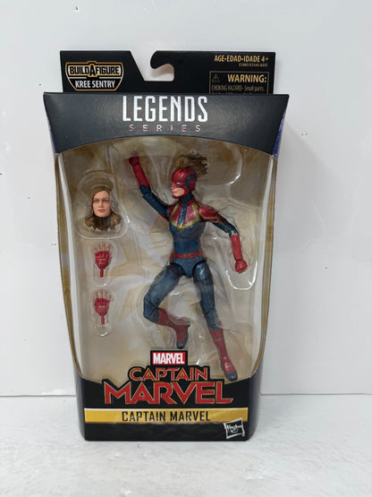 Marvel Legends Captain Marvel Action Figure w/ Kree Sentry BAF Piece V2