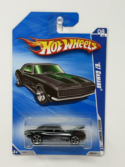 Hot Wheels Muscle Mania 1967 Chevrolet Camaro 1:64 Diecast Black Green